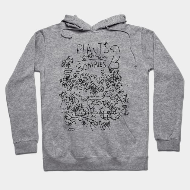 Plants vs Zombies Doodle Up Hoodie by kenzox78